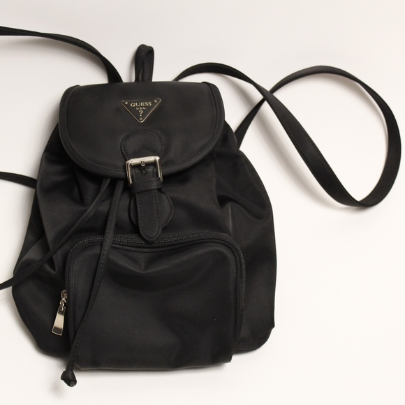 guess mini black backpack